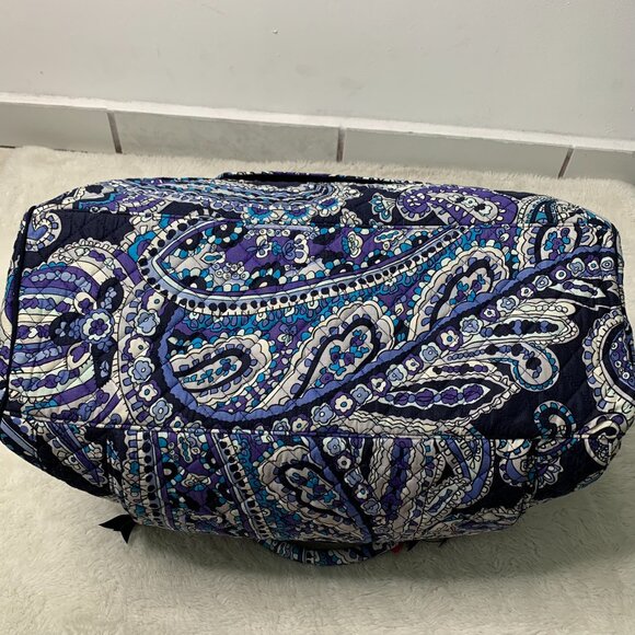 Vera Bradley Purple Blue Floral Fabric Shoulder Bag - Picture 3 of 9